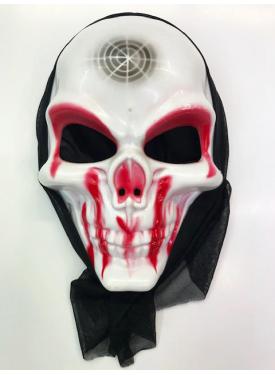 Kanlı Surat Örümcek Ağ Şeritli Korku Maskesi