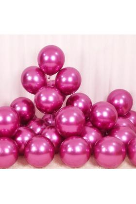 Krom Balon Pembe Renk 50 Adet