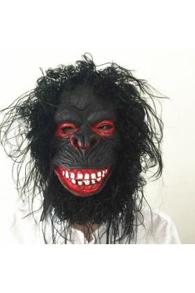 Lateks Tam Yüz Orangutan Maskesi Saçlı