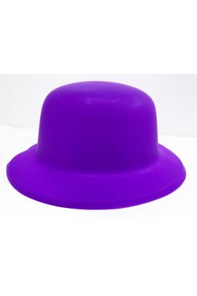 Neon Renk Plastik Melon Şapka Mor Renk