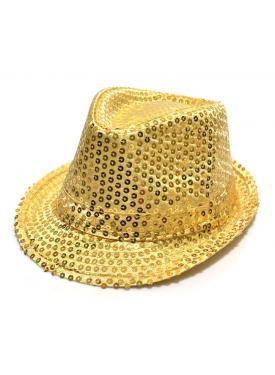 Payetli Çocuk Şapkası Altın Renk