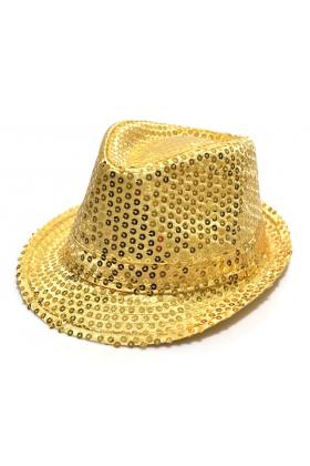 Payetli Çocuk Şapkası Altın Renk