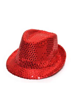 Payetli Çocuk Şapkası Kırmızı Renk