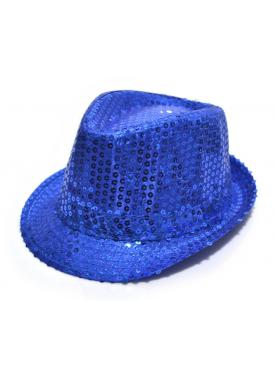 Payetli Çocuk Şapkası Mavi Renk