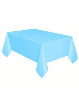 Plastik Masa Örtüsü Açık Mavi Renk 137x270 cm