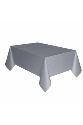 Plastik Masa Örtüsü Gümüş Renk 137x270 cm