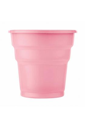 Plastik Meşrubat Bardağı Pembe 180cc-7oz 25li