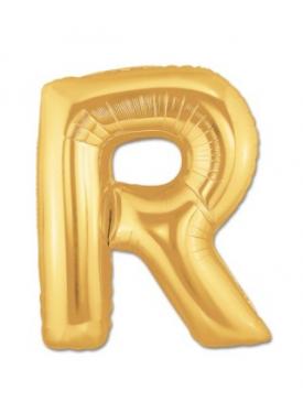 R Harf Folyo Balon Altın Renk  40 inç