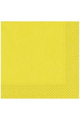 Sarı Renk Çift Katlı Kağıt Peçete 20 Adet