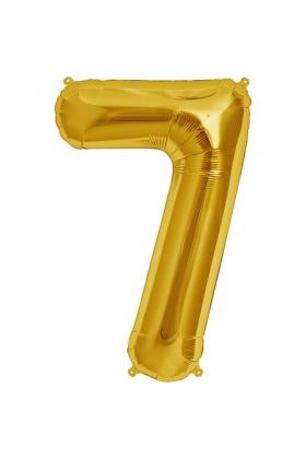 Şekilli Supershape Gold Rakam Folyo Balon 7 Numara